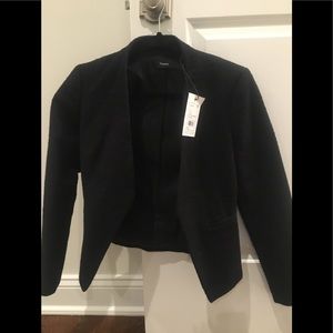 Theory black textured lanai blazer